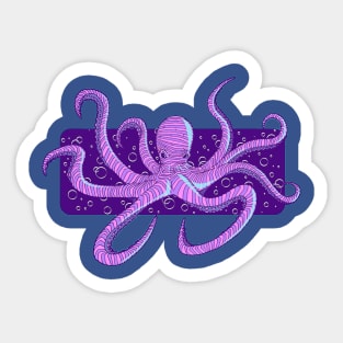 Octopus Art Ilustration Sticker